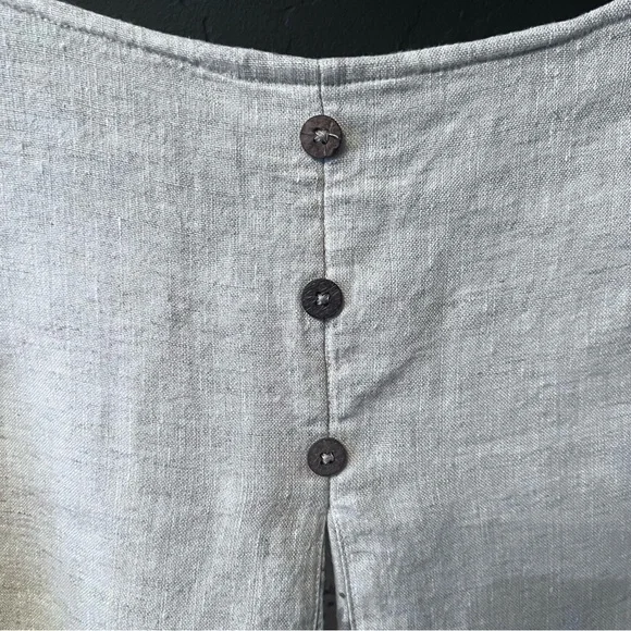 Paper Lacer women blouse Size: S color: Beige 100% Linen - Picture 9 of 11